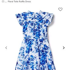 Janie and Jack FLORAL TOILE RUFFLE DRESS, sz5, NWOT, never worn, in stores now!!